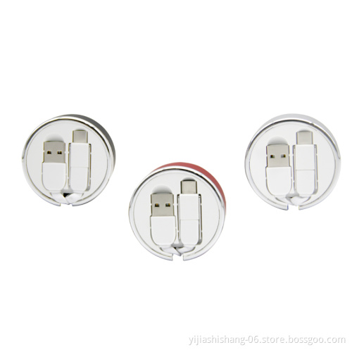 Yijiashishang TPE Fast Charging Cable 1 Meter Retractable Mobile Phone Multi Charger Cord